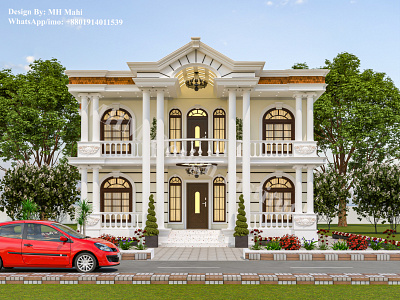 Duplex House Exterior Design 3d 3d visualization 3ds max design duplex building v ray render