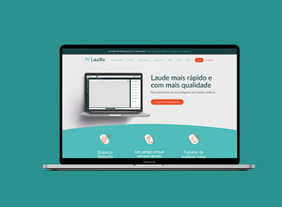 Landing page for Laudite Service - Voice Recognition for Doctors