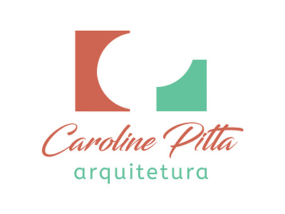 Caroline Pitta Arquitetura - Logo architect architecture brand logo