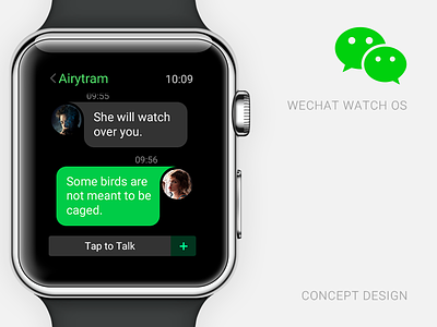 WeChat for Watch OS Concept apple watch message watch os wechat