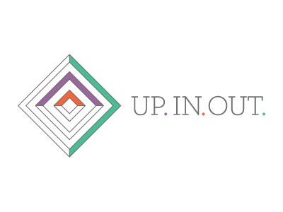 Up. In. Out. Logo logo