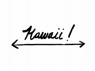 Hawaii animation framebyframe hawaii type