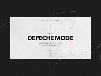 Depeche Mode Website Concept band depechemode illustration minimal music musician promo typography ui vector web website