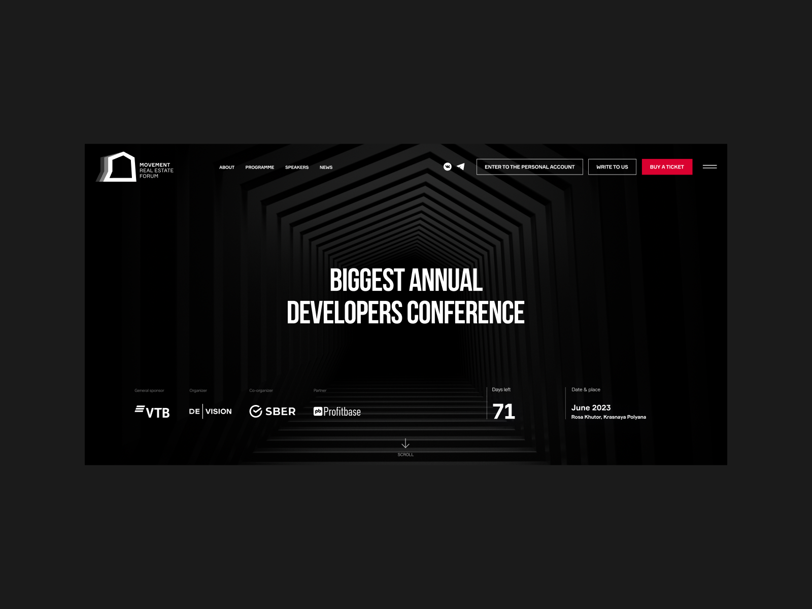 "Movement" Real Estate Forum - Redesign 3d design developers event graphic design promo ui web