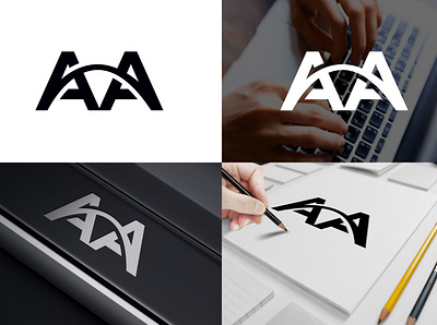 Initial Letter AA Minimalist Typography Logo Design aa logo brandidentity branding creative creative design design art icon illustration initial logo letter logodesign minimal typography ux vector