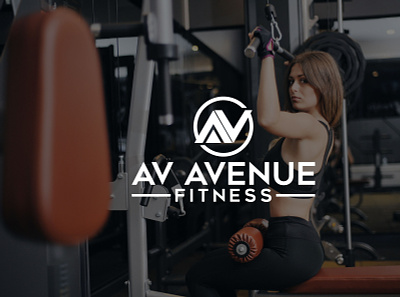 Letter AV Fitness Gym Logo Design for a Business brand id brand identity brandidentity branding design fitness geometric graphic design gym identity letter av logo design logoicon mark personal trainer red trainer type seal typography logo workout