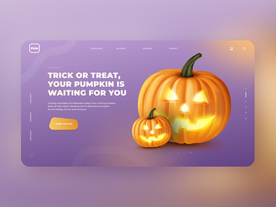 One page concept | Halloween web design