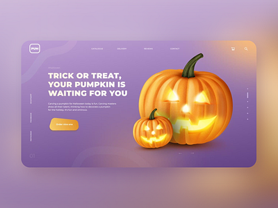 One page concept | Halloween web design design flatdesign illustration inspiration landing page onepage photoshop pumpkin ui ux ux design webdesign