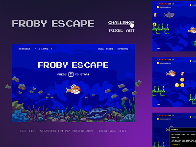 GAME DESIGN \ INTERFACE \ PIXELART - Froby Escape