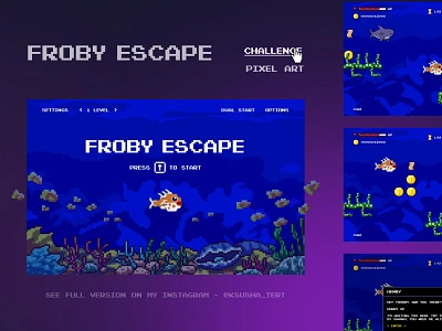 GAME DESIGN \ INTERFACE \ PIXELART - Froby Escape 2d design art design flatdesign game interface gamedesign graphic design illustration inspiration interface pixel pixelart sega sonic ui vector webdesign