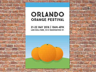 Orlando Orange Festival fruit illustration orange orlando poster print