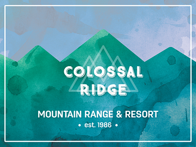 Colossal Ridge branding illustration logo orlando resort