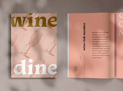 Wine and Dine branding design typography