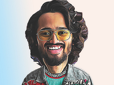 Caricature of BB (Bhuvan Bam) bb ki vines bhuvan bam caricature illustration photoshop vector