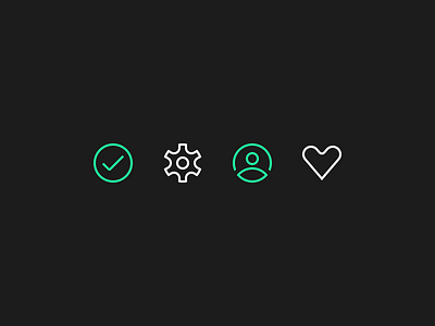 4 Icons check heart profile settings