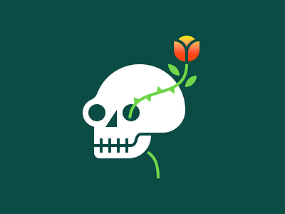 Skull & Flower flower skull