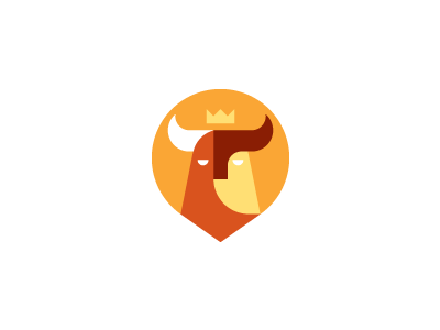 Bull bull crown logo
