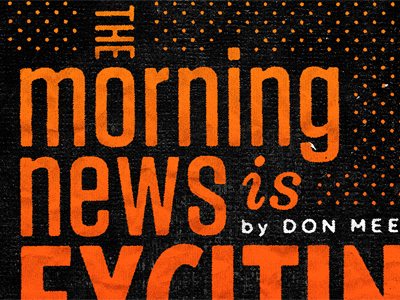 Morning News 2 book book cover poetry type