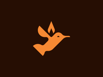 Hummingbird on FIRE!!! fire hummingbird logo