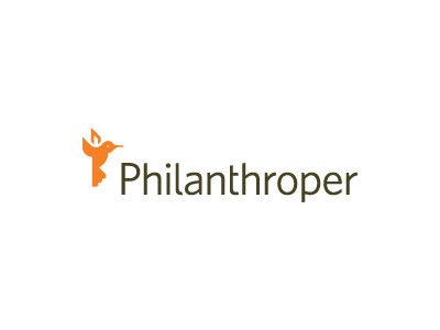 Philanthroper fire hummingbird logo rebound type