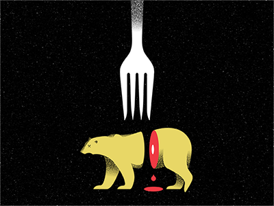 Eat the Bear bear fork new years resolution wallpaper