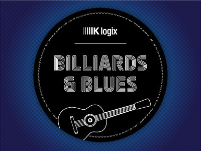 Billiards & Blues billiards blues coaster invitation