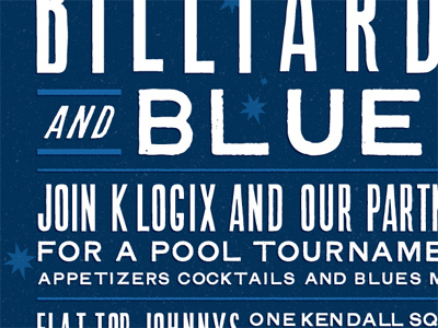 Billiards & Blues 2 billiards blues invitation poster