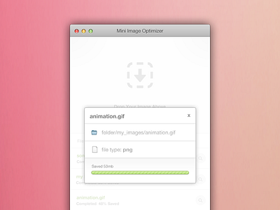 Mini Image Optimizer - Update app mac app ui