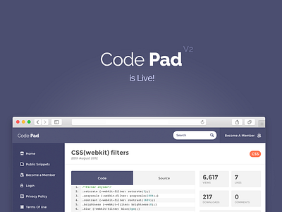 Code Pad V2 - Launched code codepad redesign