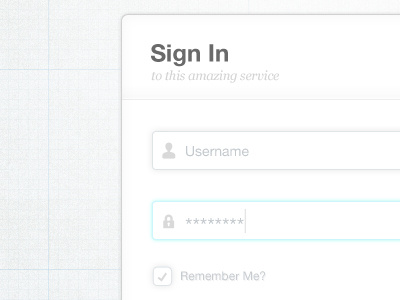 Sign In Form form psd textfield ui