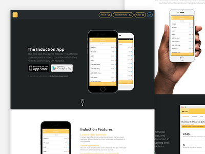 Induction App - Website app app website medical ui