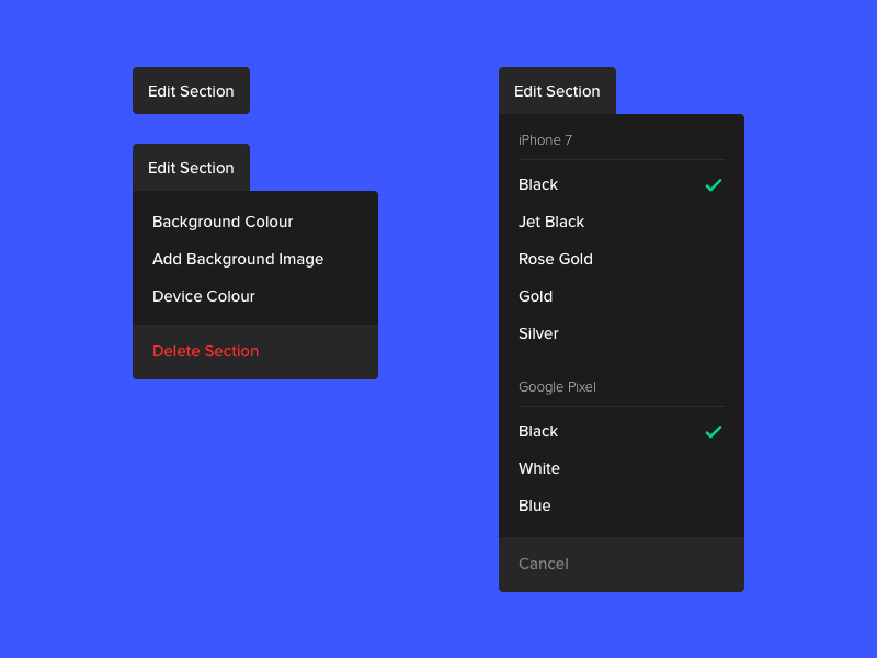 Suppo Editor Dropdowns by Jamie Peak on Dribbble