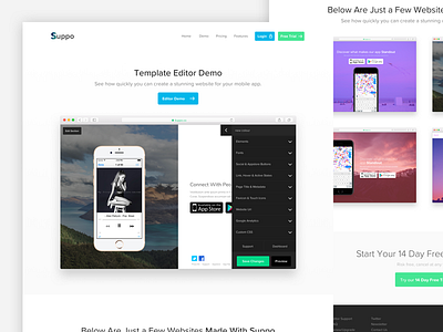 Suppo Demo Page app demo ui website
