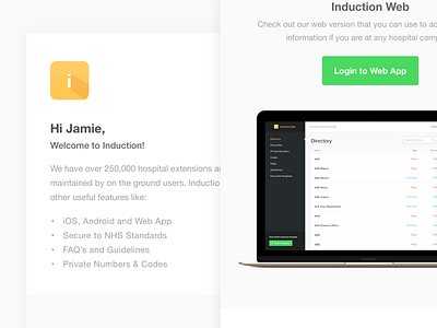 Induction Emails email healthcare ui