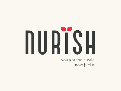 NURISH logo with tagline brand identity breakfast food branding graphic design logo modern design scandinavian style