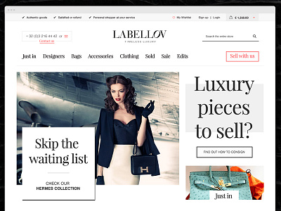 LABELLOV - Timeless Luxury antwerp bags belgium ecommerce exclusive luxury magento shop vintage web webdesign white