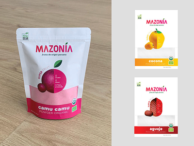 Mazonía Perú exotic fruit fruit illustration logotype organic packanging peruvian powder