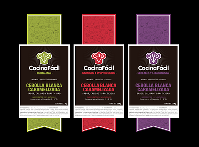 Cocina fácil brand colors food labels logotype peru