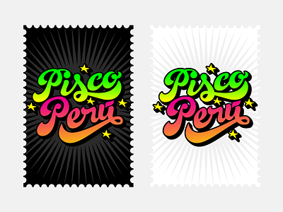 Pisco Peru chicha lettering logotipe peru pisco