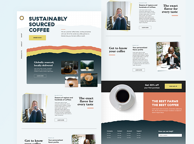 Coffee Company Landing Page app design ecommerce landing page product design ui ux web web design website