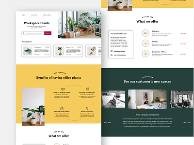 Workspace Plants Landing Page