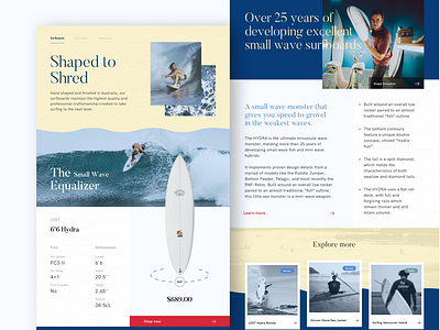 Surfboard Product Page