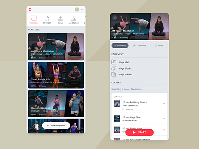 Peloton Class Playlist [CONCEPT] app design mobile product design ui ux