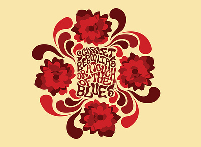 Scarlet Begonias cover art design grateful dead illustration