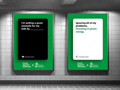 Cards For Humanity (Spec Campaign) advertising art direction branding campaign cards against humanity graphic design mockup out of home
