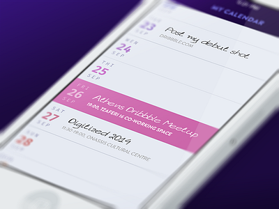 The Day Has Come: iOS Calendar App UI calendar day dribbble event experiment handwritten ios meetup notes today ui ux
