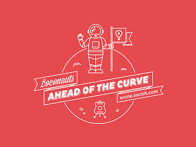 Loconauts: Ahead of the Curve astronaut illustration line art locish space t shirt