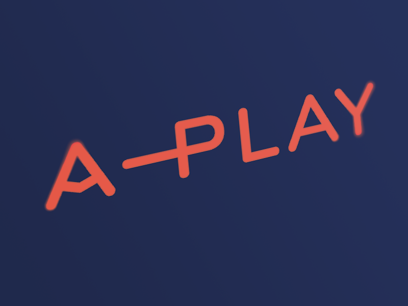 A play logotype orange blue
