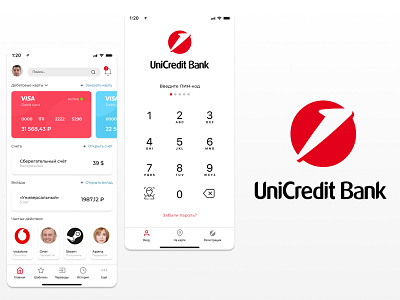UniCredit Bank | UI REDESIGN | bank bank app bank card bankingapp design mobile mobile design redesign ui ux