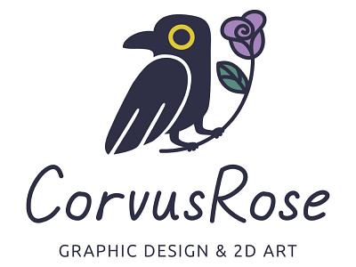 CorvusRose logo affinity designer design flat icon illustration logo minimal